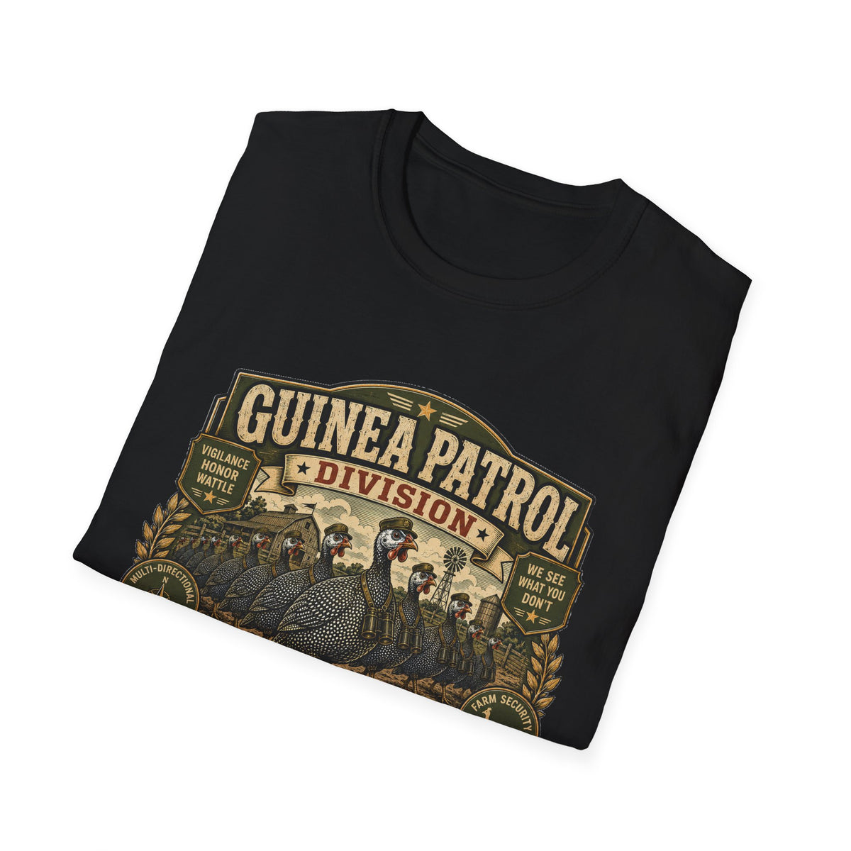 Guinea Patrol Division T-Shirt — Always On Duty Farm Security Tee