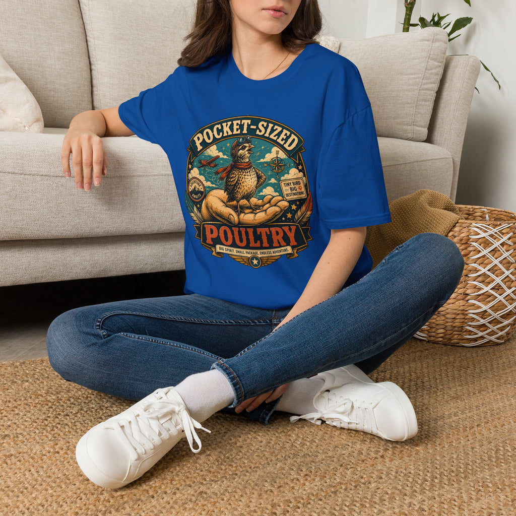 Tiny Quail Adventures T-Shirt — Backyard Bird Keeper Vintage Graphic Tee