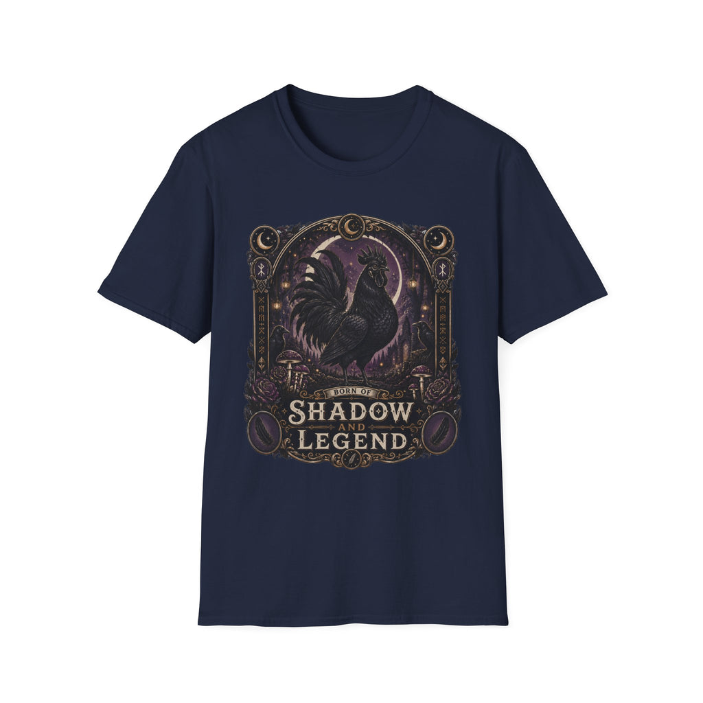 Shadow and Legend Ayam Cemani T-Shirt — Gothic Emblem Rooster Tee