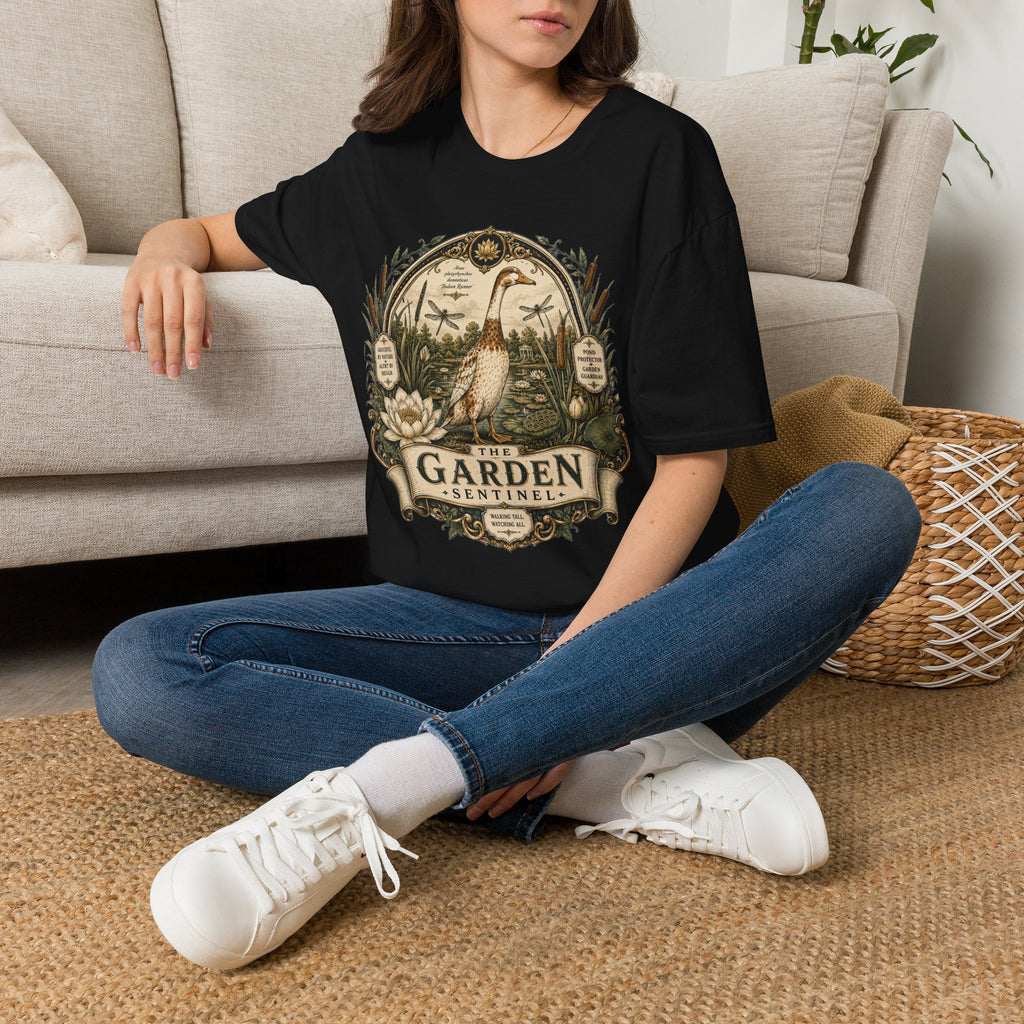 The Garden Sentinel Indian Runner T-Shirt — Walking Tall, Watching All Tee