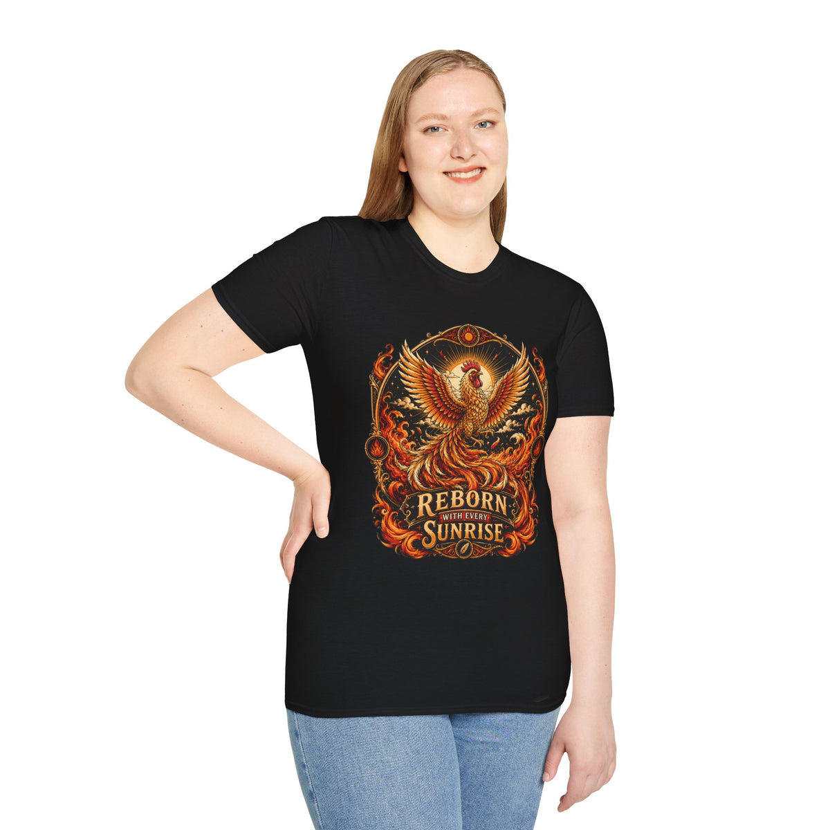 Rise With the Sun Rhode Island Red T-Shirt — Phoenix Rooster Tee