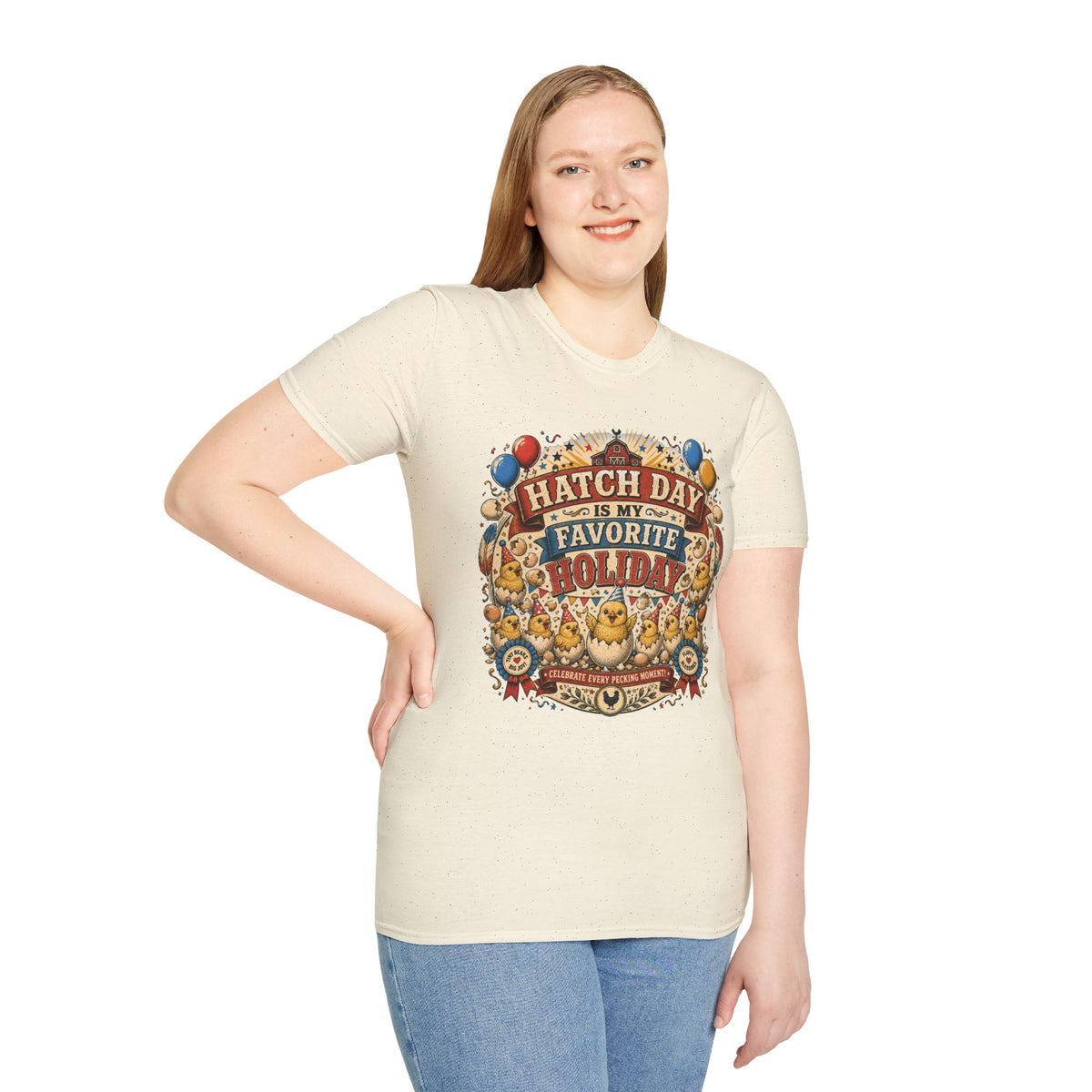 Hatch Day Is My Favorite Holiday T-Shirt — Cute Fluffy Chicks Tee