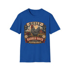 Barred Rock Rooster T-Shirt — "Built the Old Fashioned Way" Farm Vintage Tee