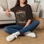 Crazy Turkey Lady Grunge Tee — Turkeys Before People