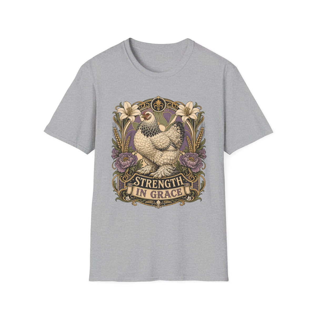 Strength in Grace Brahma Hen T-shirt, photo 3