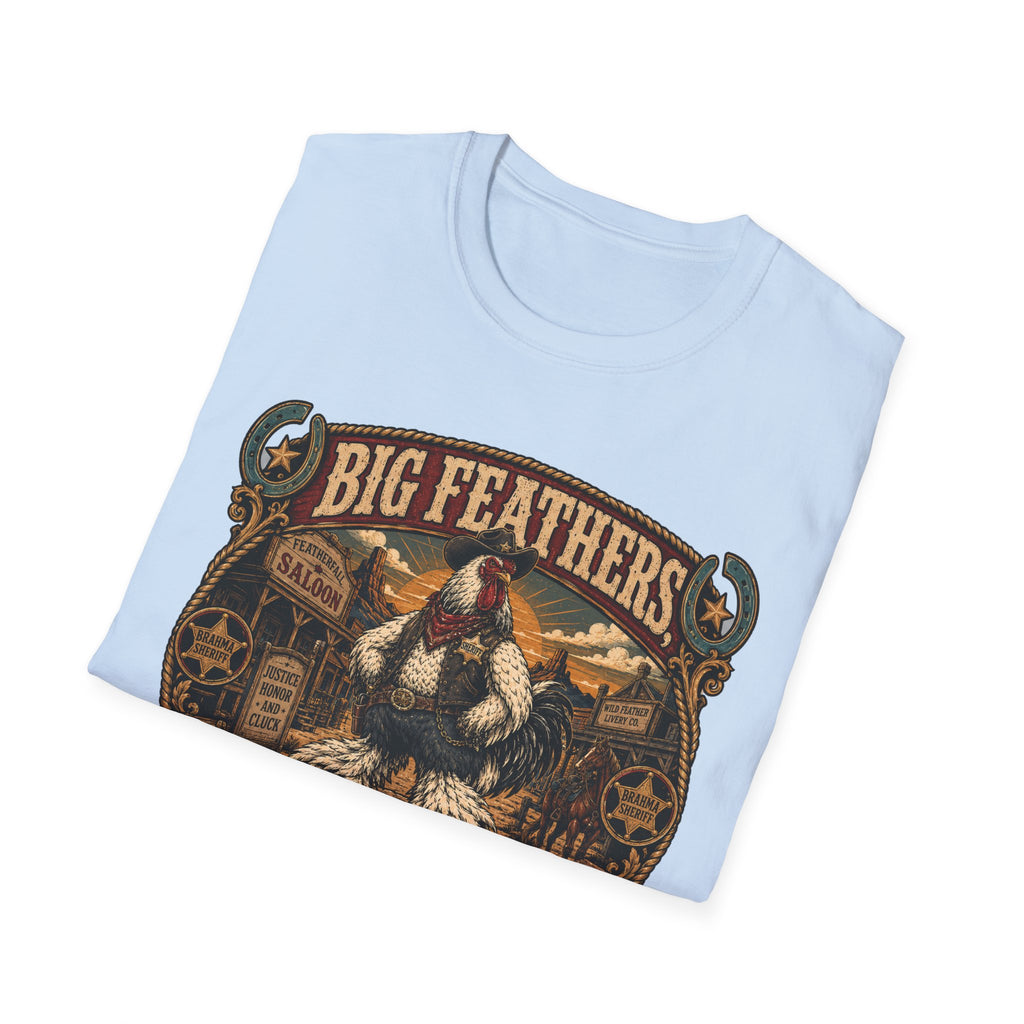 Big Feathers, Bigger Reputation Brahma T-Shirt — Bold Rooster Graphic Tee