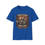 Free Range Road Crew Brahma T-Shirt — Biker Rooster Graphic Tee