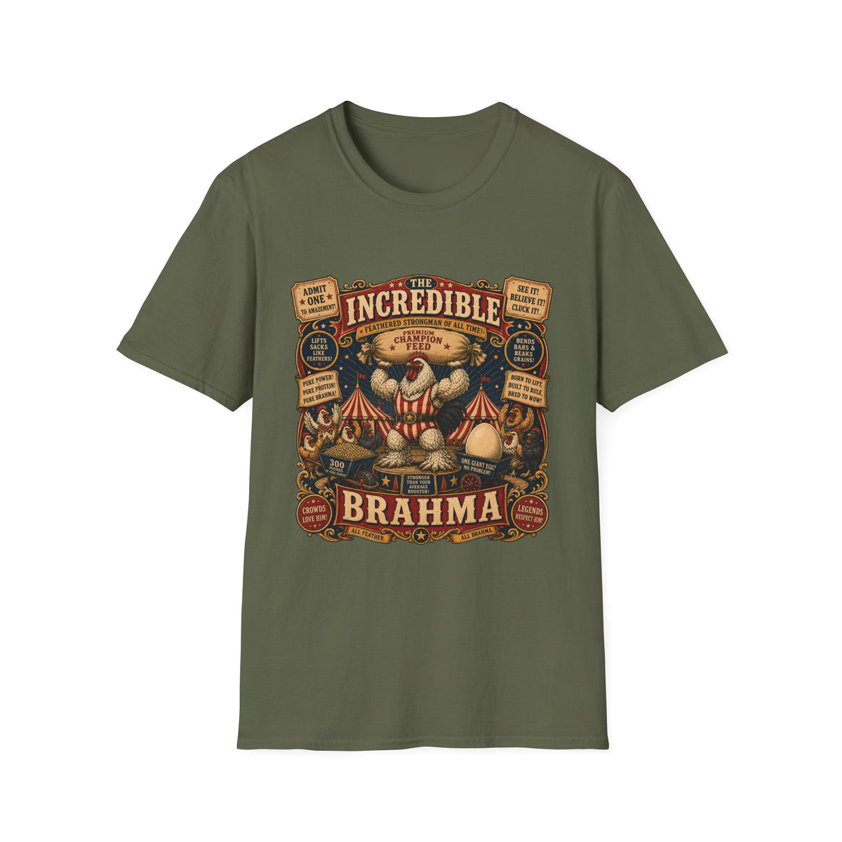 Incredible Feathered Strongman Brahma T-shirt, photo 6
