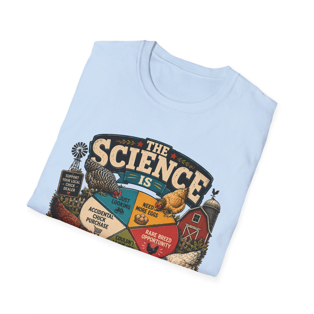 The Science Is Undeniable T-Shirt — Chicken Math Pie Chart Tee