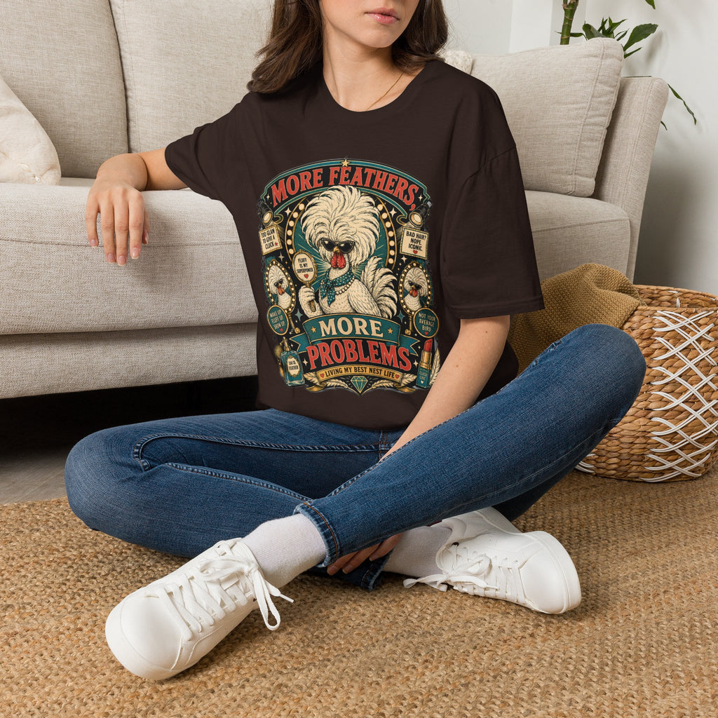 More Feathers, More Problems Polish Chicken T-Shirt — Glam Hen Living Her Best Nest Life Tee
