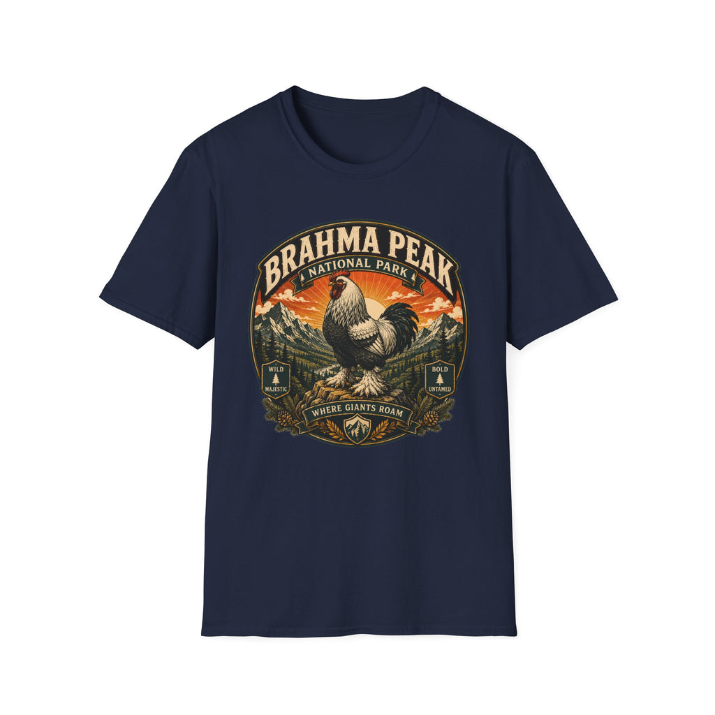 Brahma Peak National Park Brahma T-Shirt — Majestic Mountain Rooster Tee
