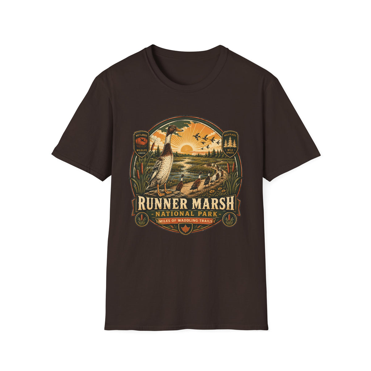 Runner Marsh National Park Badge Indian Runner T-shirt, photo 6