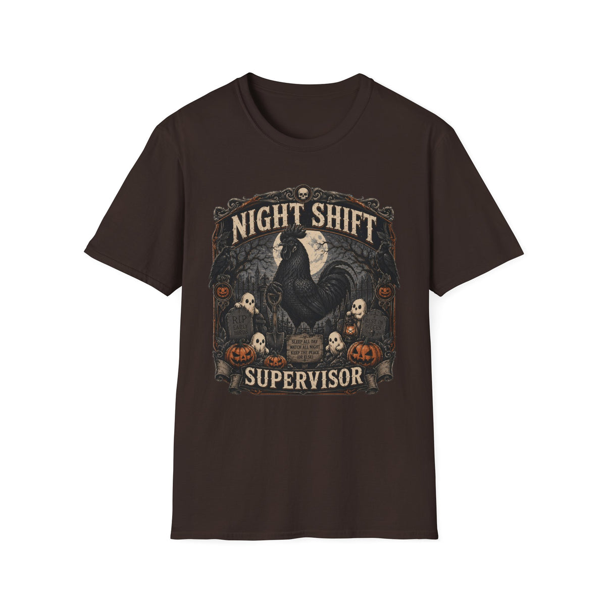Night Shift Supervisor Ayam Cemani T-shirt, photo 4