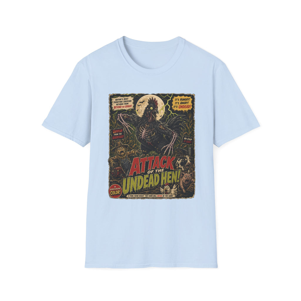 Attack of the Undead Hen Zombie Chicken T-shirt, photo 8