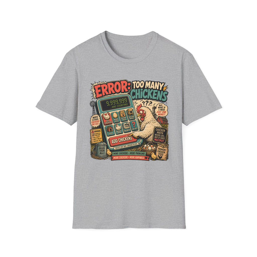 Too Many Chickens Error T-shirt, photo 3