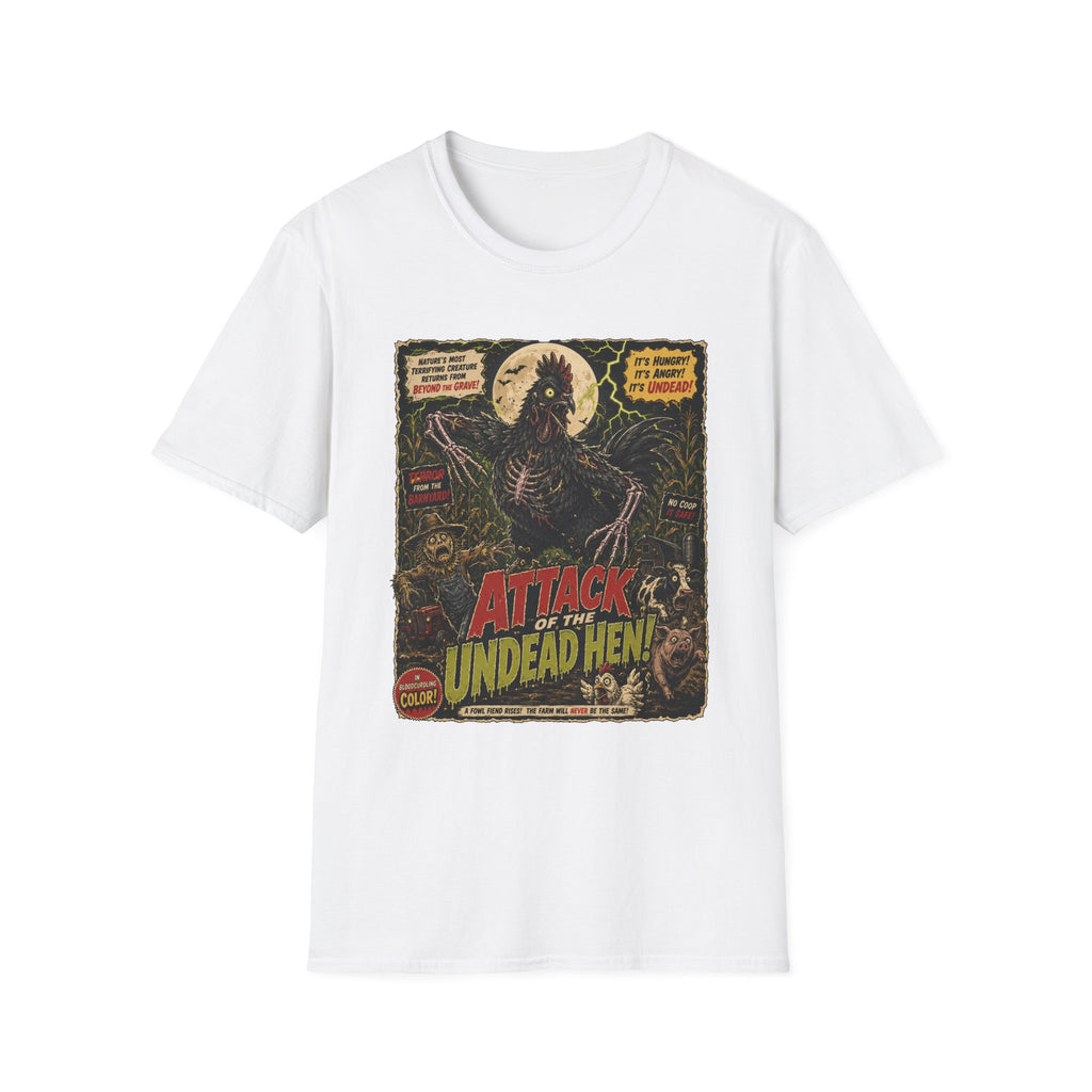 Attack of the Undead Hen Zombie Chicken T-shirt, photo 2
