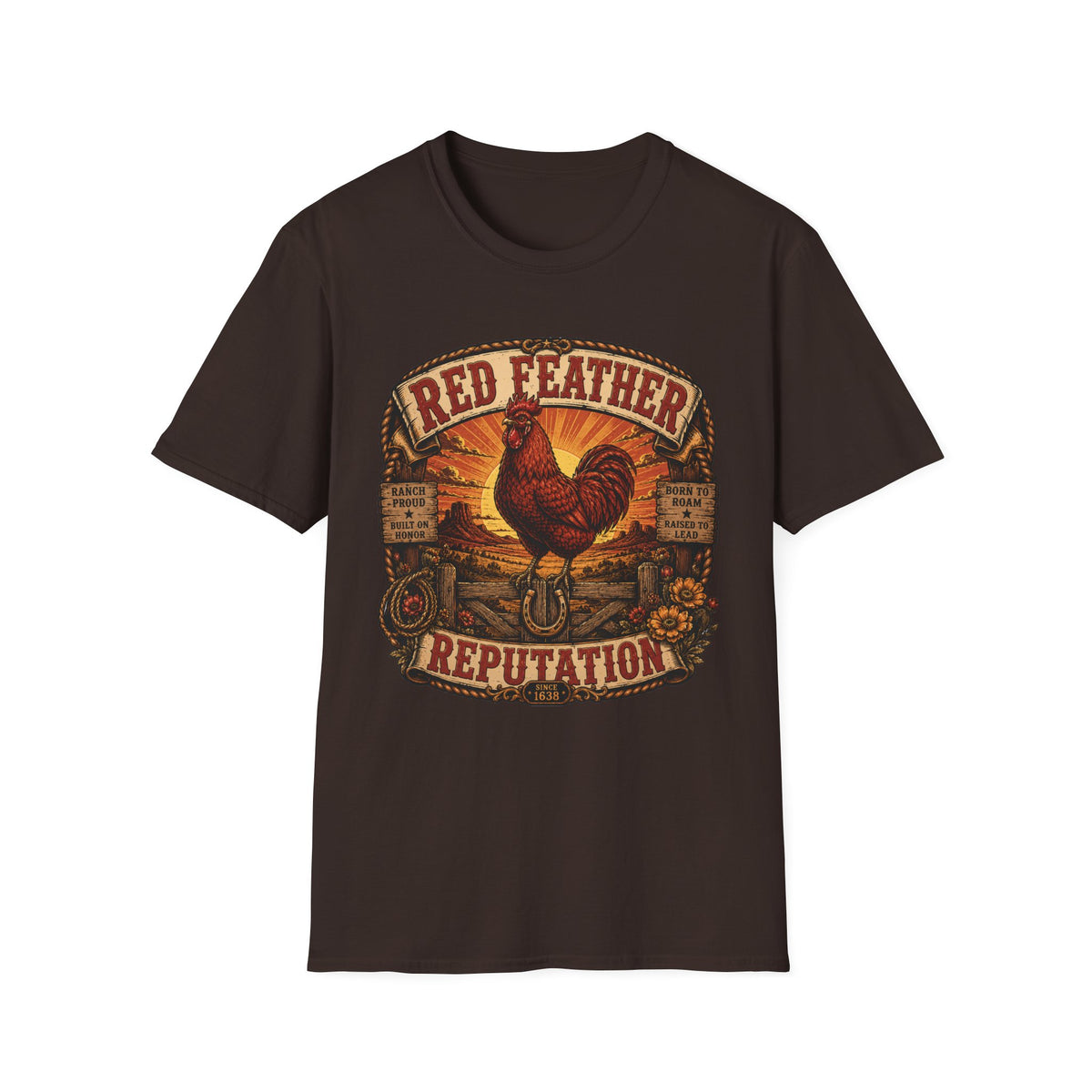 Red Feather Ranch Emblem Rhode Island Red T-shirt, photo 6
