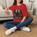 Night Shift Supervisor Ayam Cemani T-Shirt — Caretaker Rooster Graphic Tee