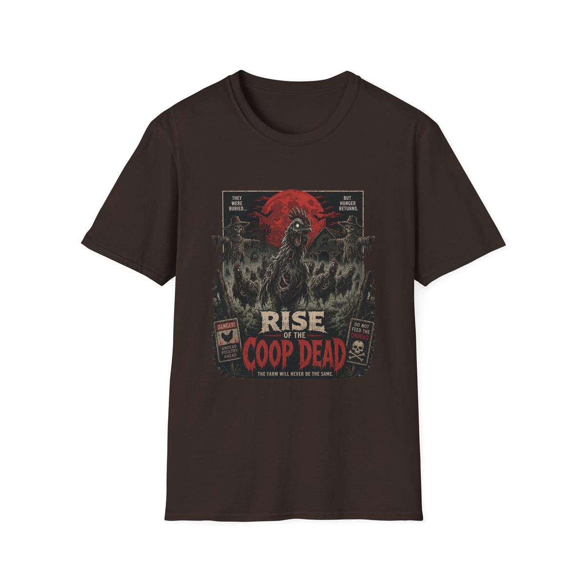 Rise of the Undead Poultry Zombie Chicken T-shirt, photo 7