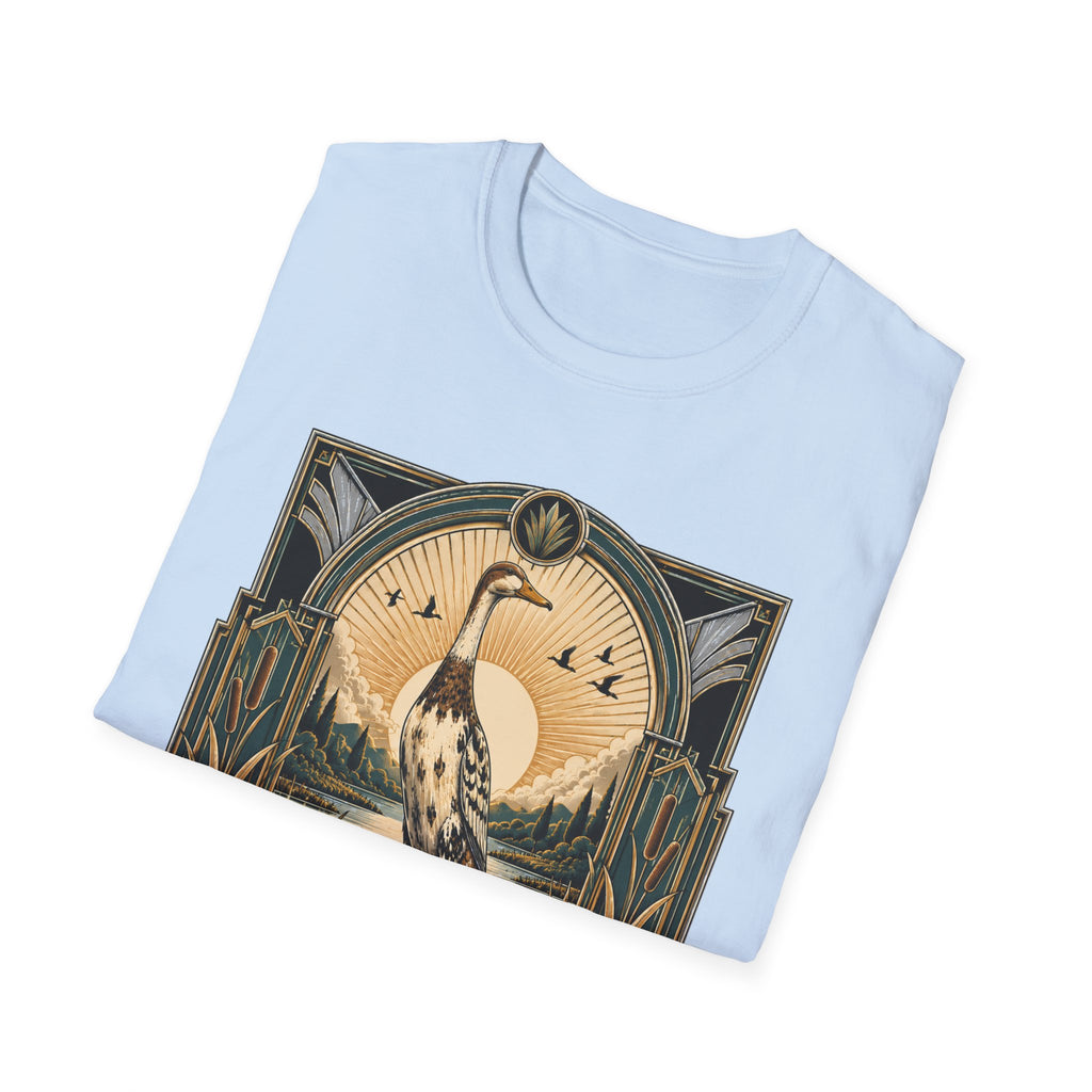 Grace in Motion Indian Runner T-Shirt — Elegant Duck Portrait Tee