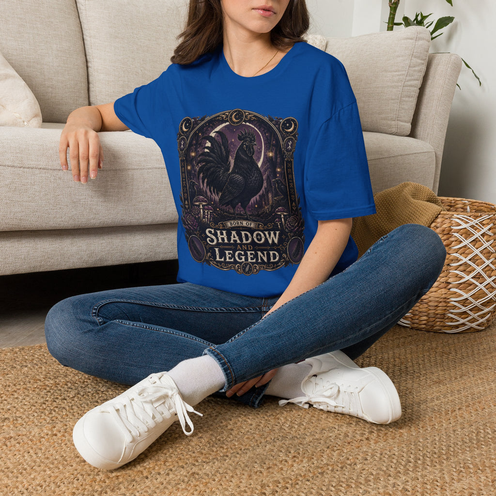 Shadow and Legend Ayam Cemani T-Shirt — Gothic Emblem Rooster Tee
