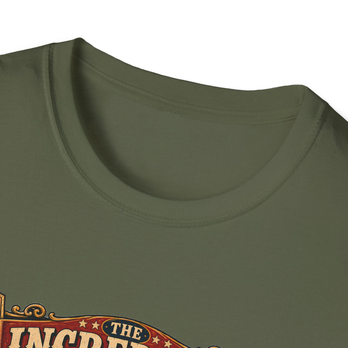 Incredible Feathered Strongman Brahma T-Shirt — Circus Poster Rooster Tee