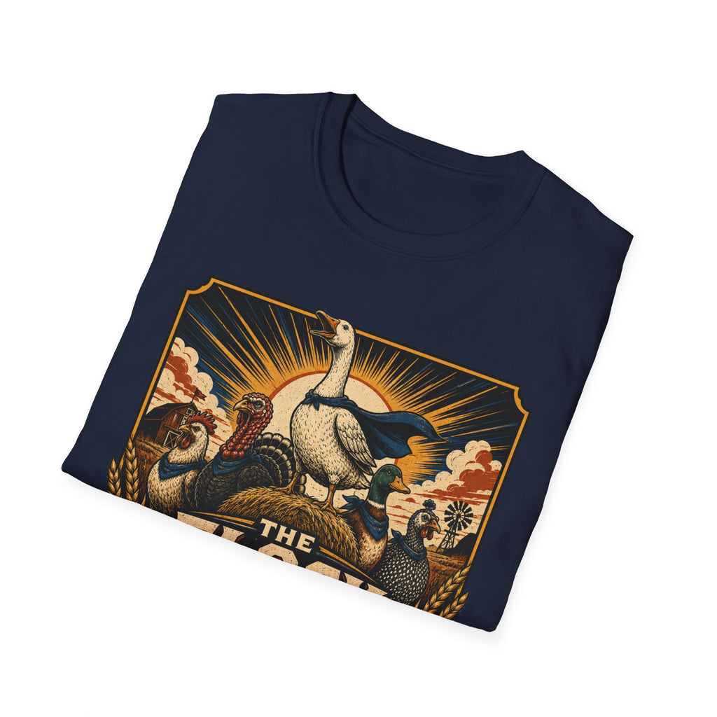 The Flock Awakens T‑Shirt — Retro Goose & Duck Vintage Wildlife Tee
