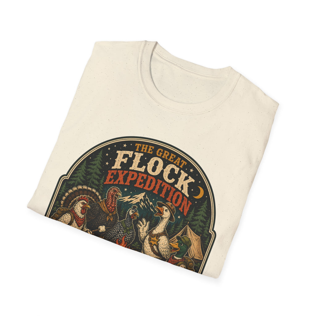 The Great Flock Expedition Tee — Vintage Poultry Adventure T-Shirt