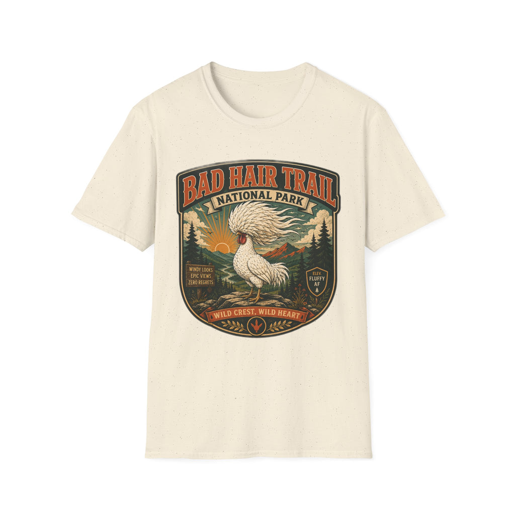 Bad Hair Trail Adventure Badge Polish Chicken T-Shirt