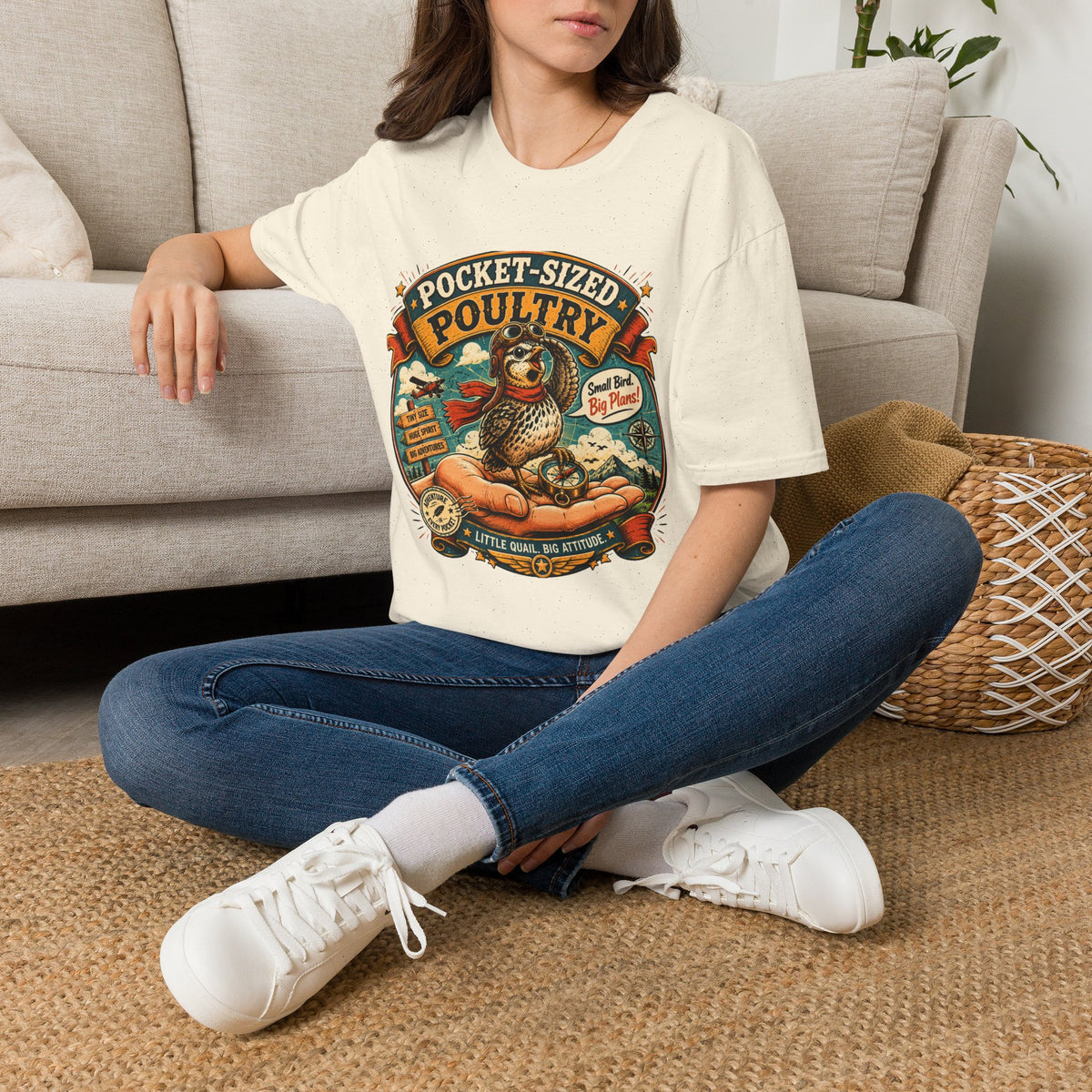 Tiny Quail Adventures T-Shirt — Quail Life Vintage Graphic Comic Tee