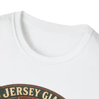 Jersey Giant Heritage Badge T-Shirt — America's Largest Breed Rooster Tee