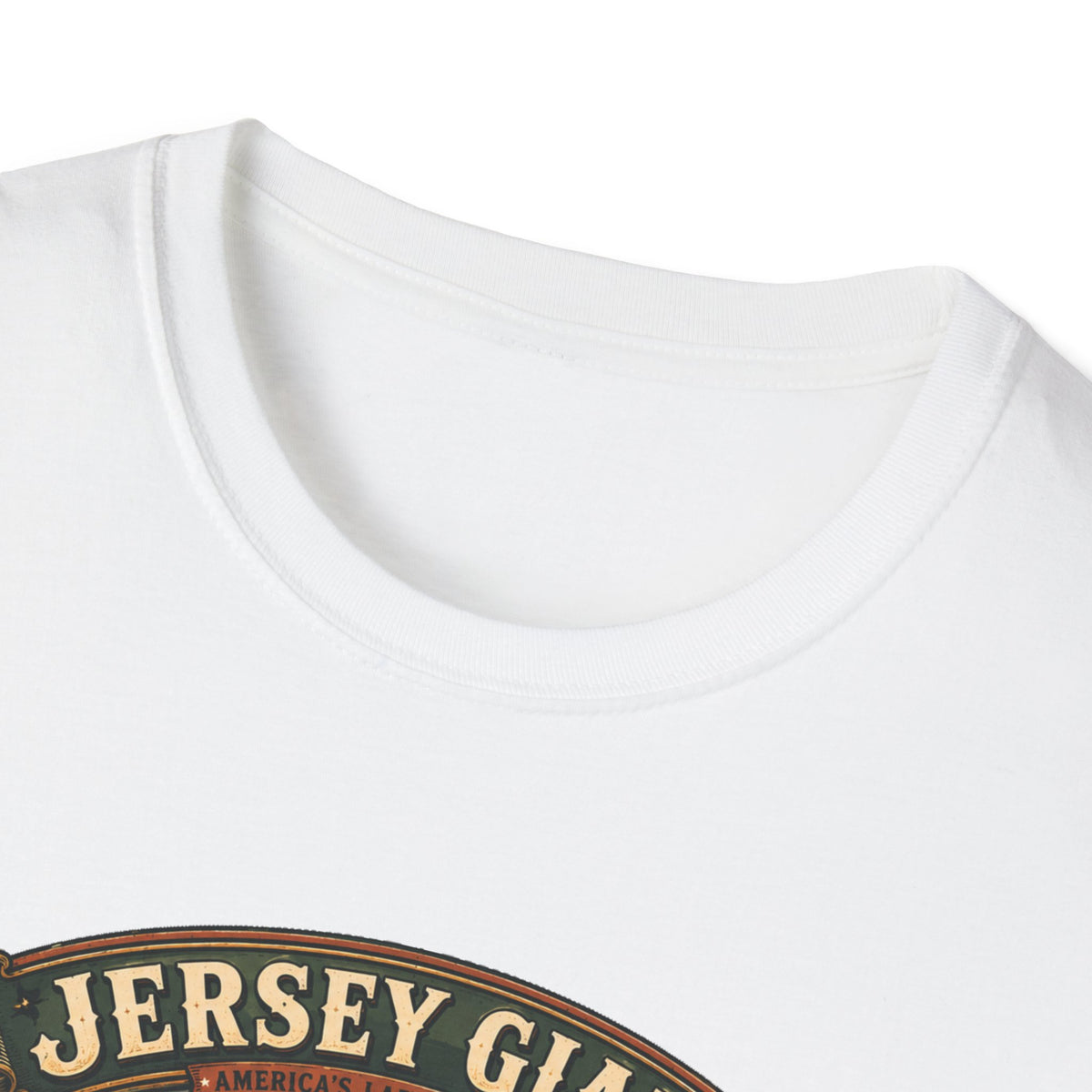 Jersey Giant Heritage Badge T-Shirt — America's Largest Breed Rooster Tee