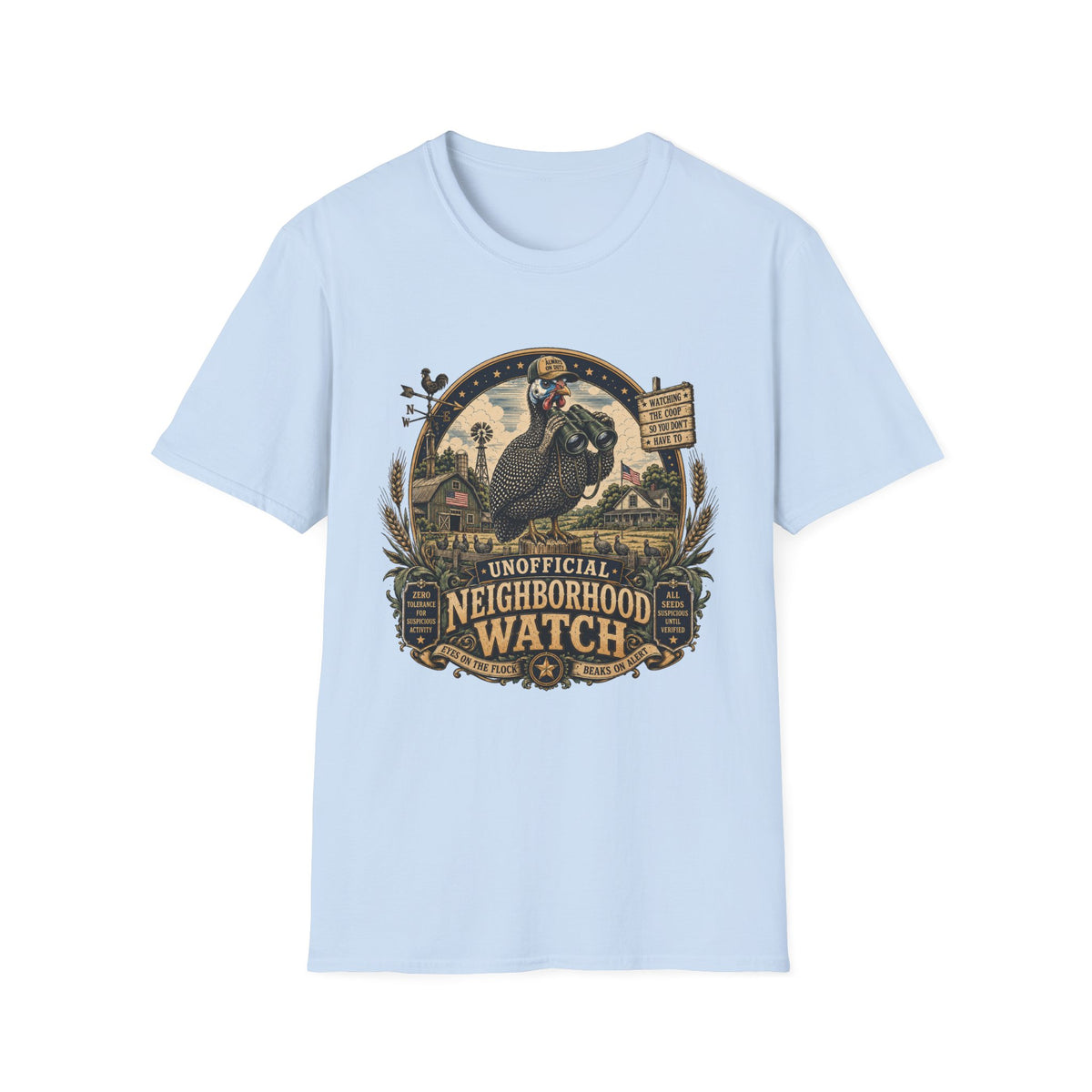 Guinea Fowl Neighborhood Watch T-shirt, photo 8