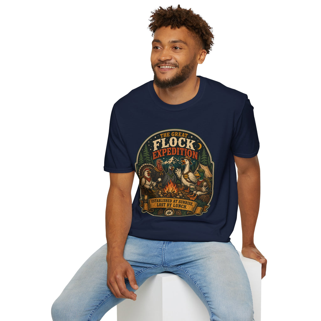 The Great Flock Expedition Tee — Vintage Poultry Adventure T-Shirt