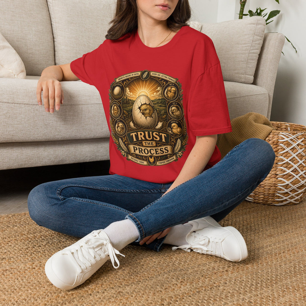 Trust the Process Hatching Emblem T-Shirt — Good Things Take Time Tee