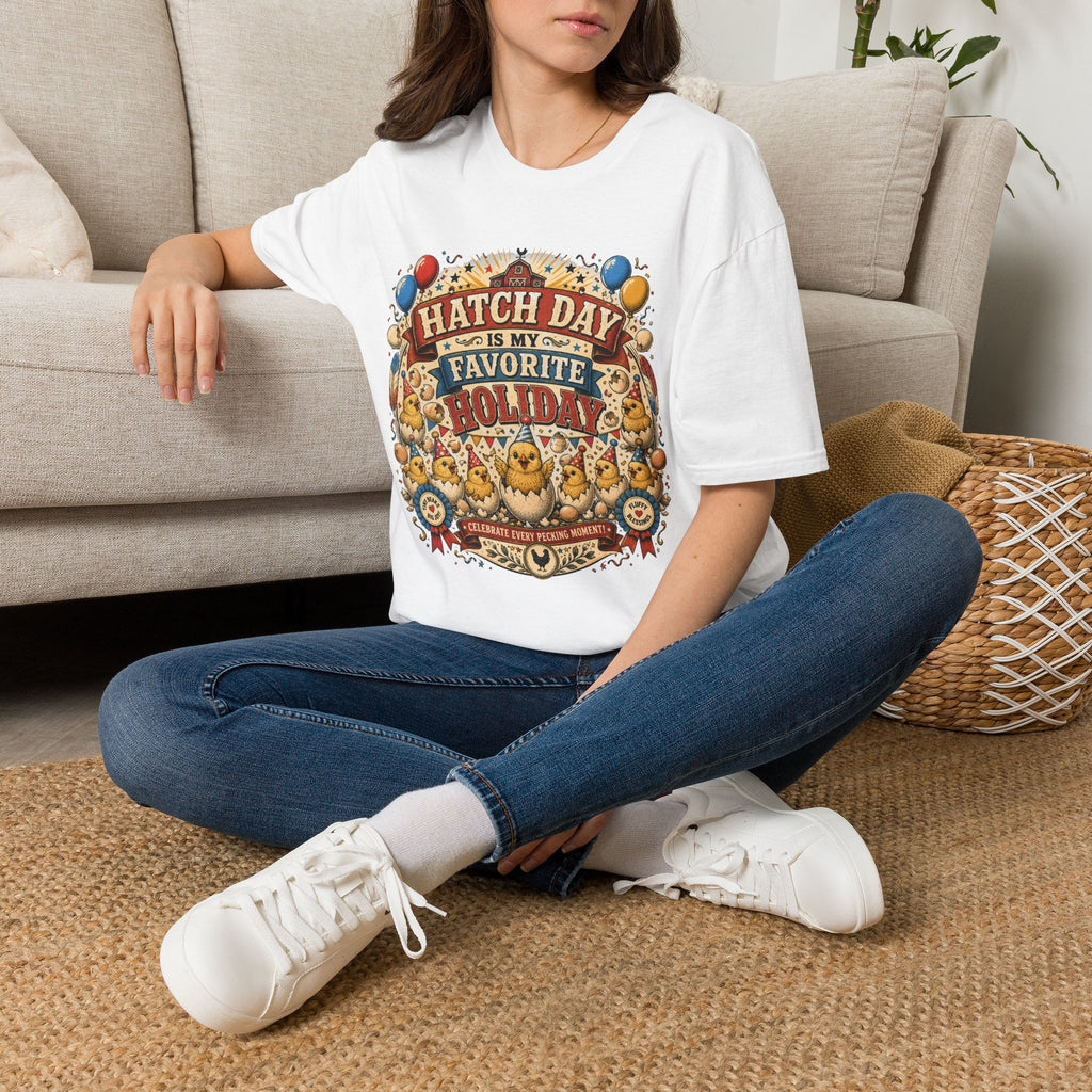 Hatch Day Is My Favorite Holiday T-Shirt — Cute Fluffy Chicks Tee