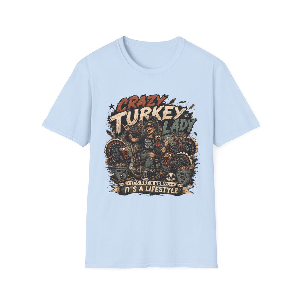 Crazy Turkey Lady Grunge T-shirt, photo 8