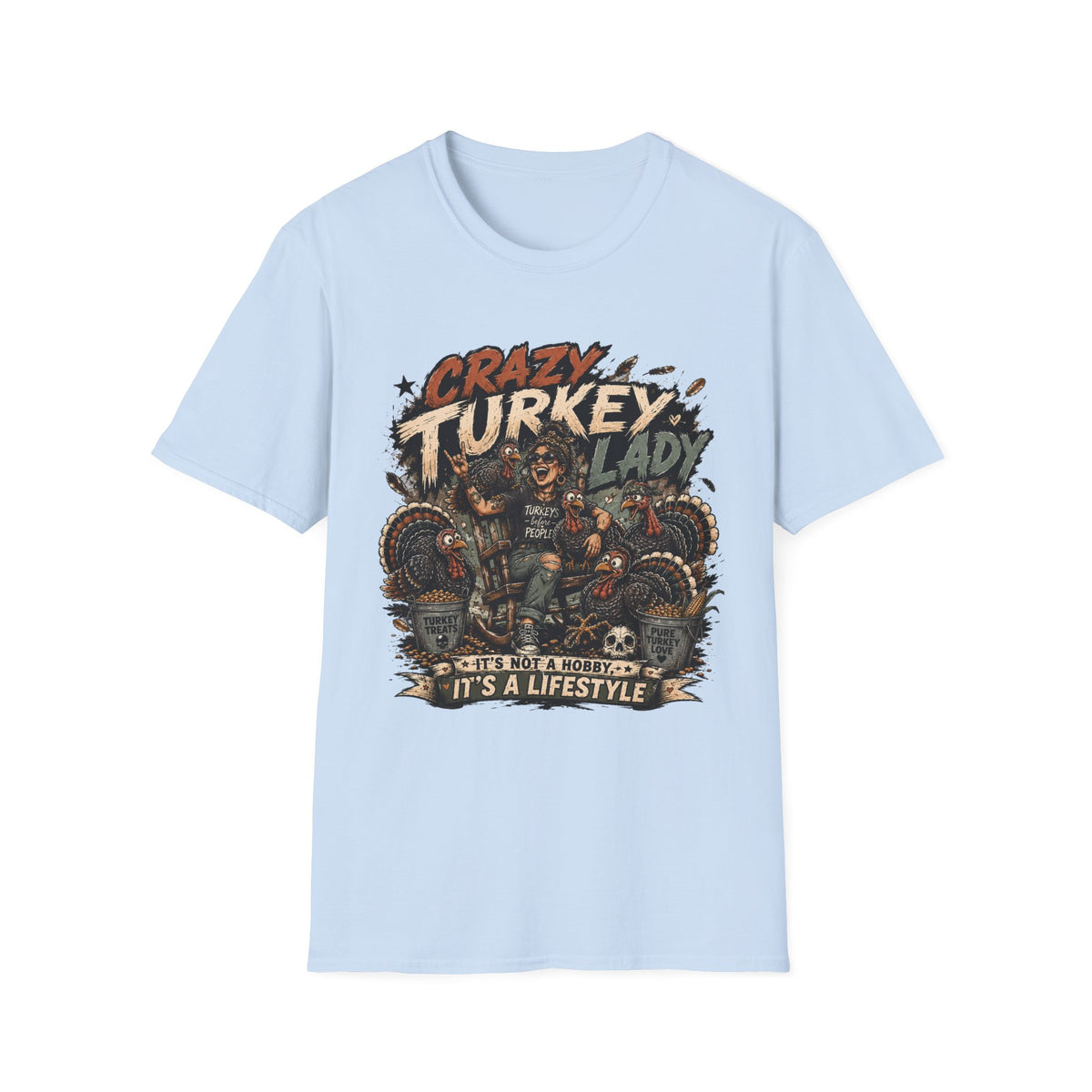 Crazy Turkey Lady Grunge T-shirt, photo 8