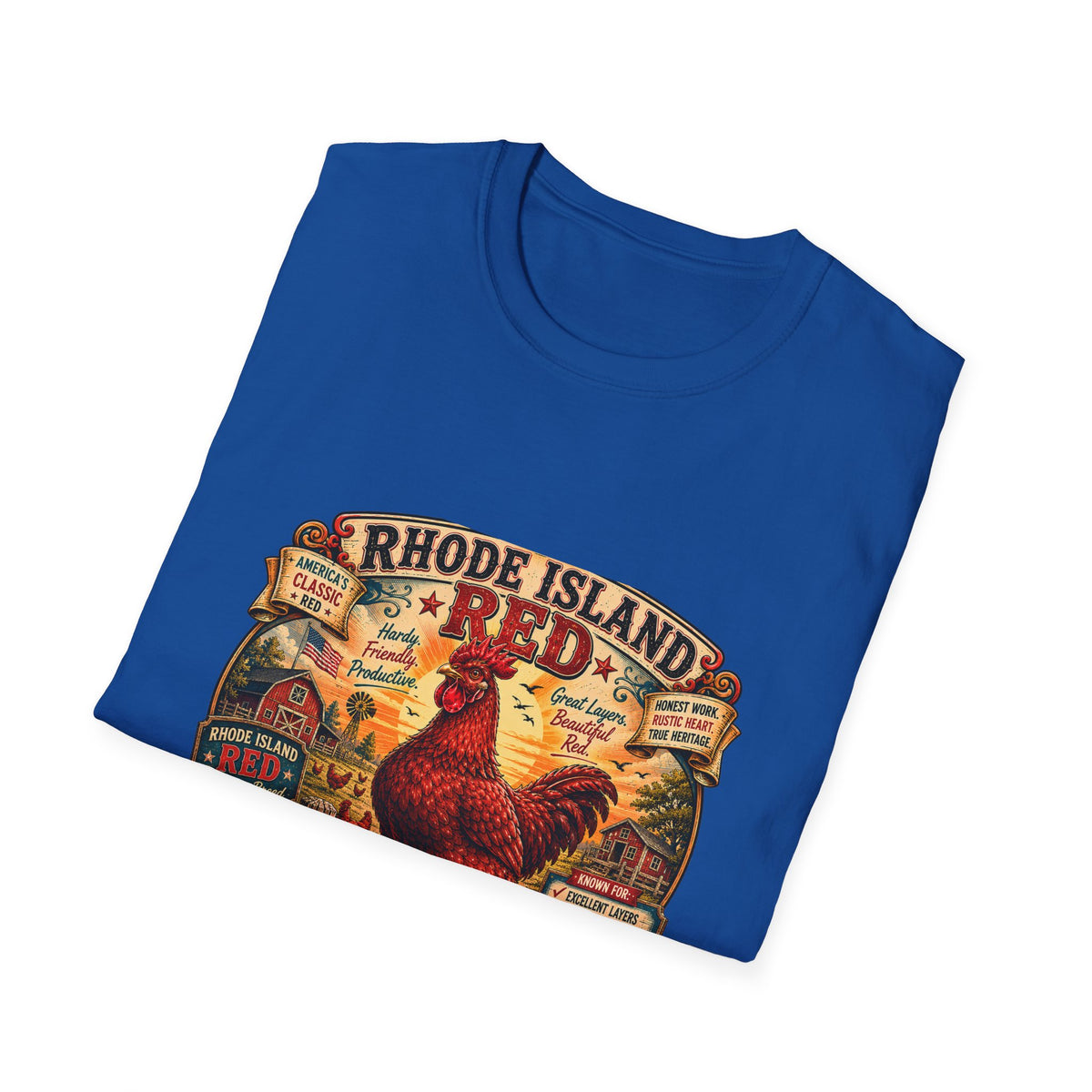 America's Classic Red T-Shirt — Vintage Rhode Island Red Label Tee