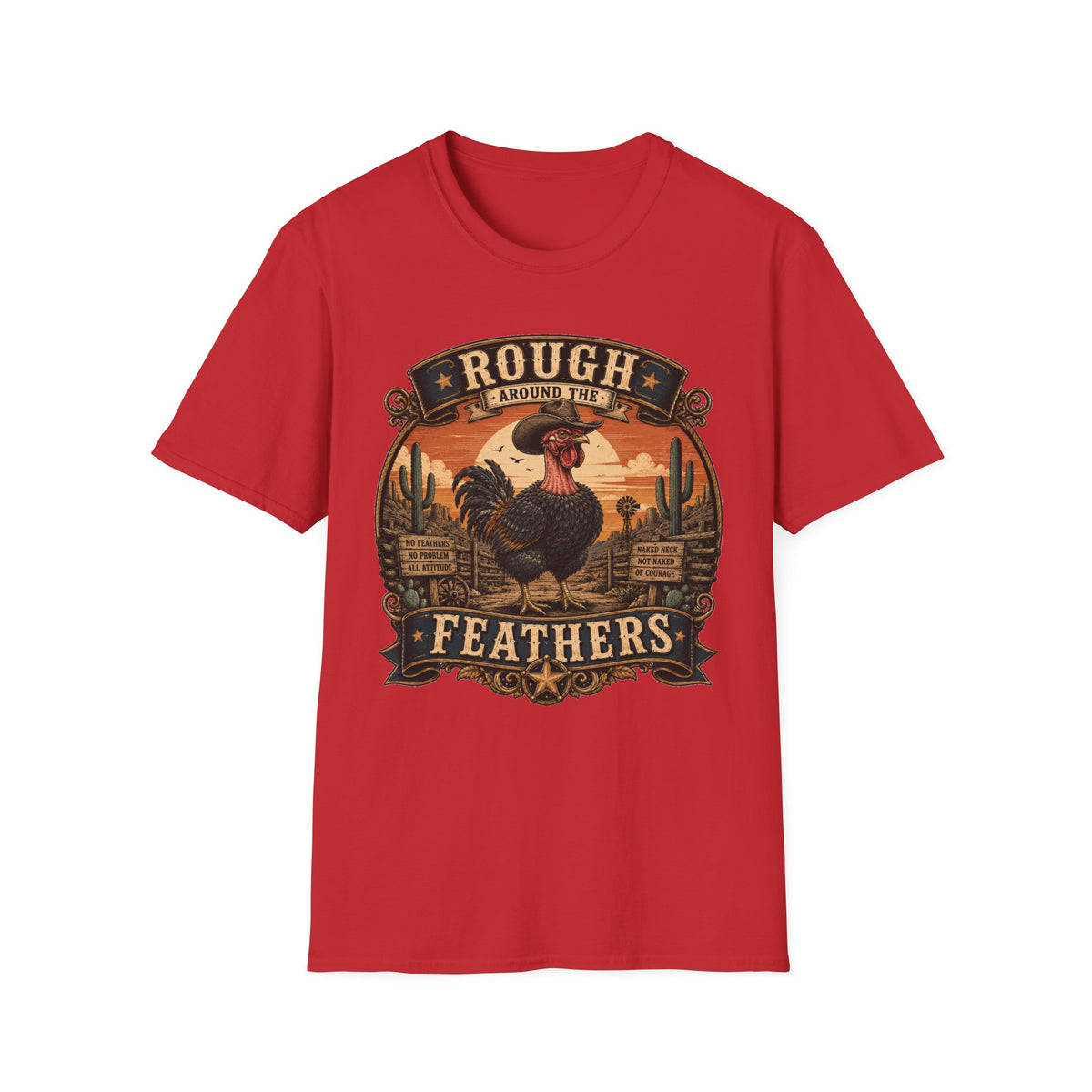 Rough Feathers and Desert Pride Naked Neck T-shirt, photo 3