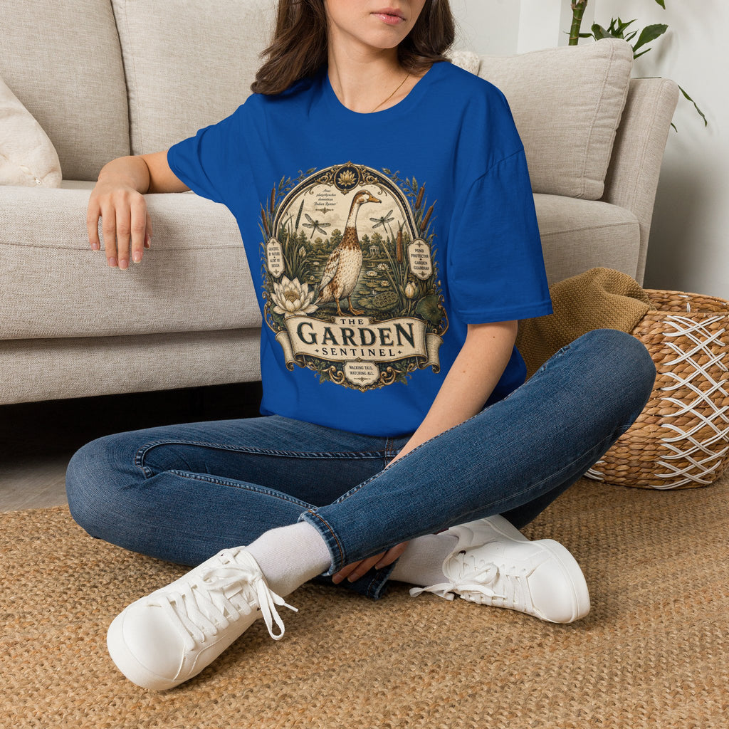 The Garden Sentinel Indian Runner T-Shirt — Walking Tall, Watching All Tee