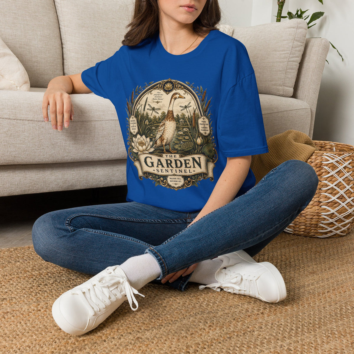 The Garden Sentinel Indian Runner T-Shirt — Walking Tall, Watching All Tee