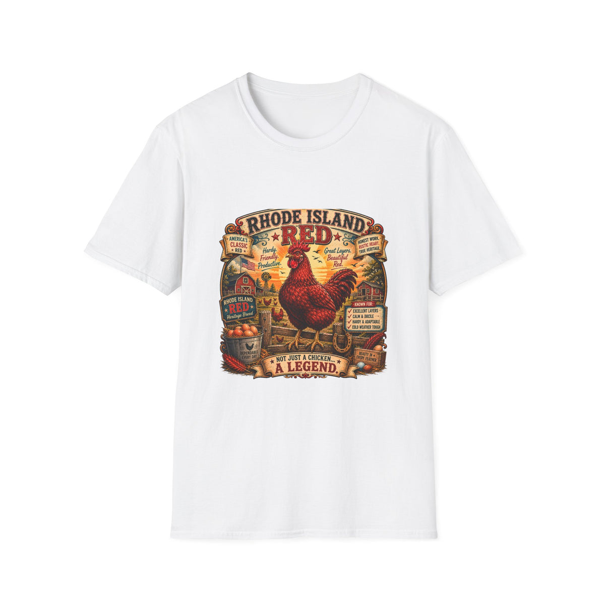 America's Classic Red Rhode Island Red T-shirt, photo 2