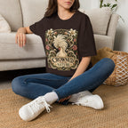 Crowned by Nature Polish Chicken T-Shirt — Vintage Botanical Hen Tee