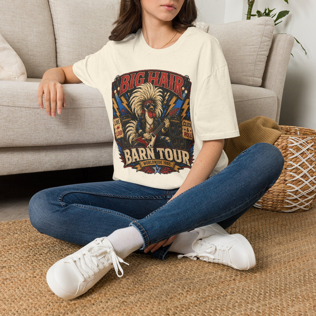 Big Hair Rock Star Concert Polish Chicken T-Shirt