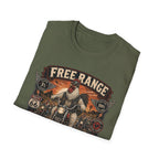 Free Range Road Crew Brahma T-Shirt — Biker Rooster Graphic Tee