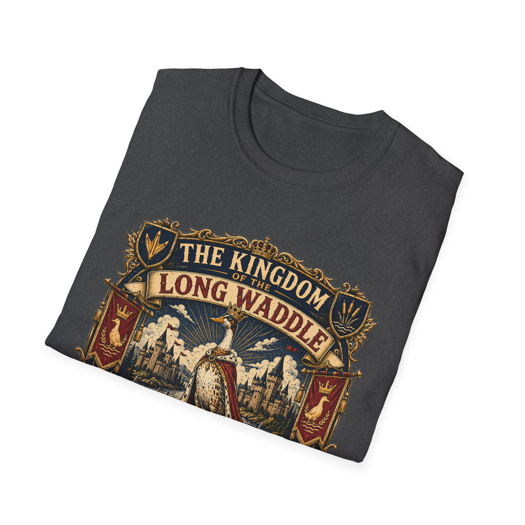 The Kingdom of the Long Waddle T-Shirt — Indian Runner Duck Crest Tee
