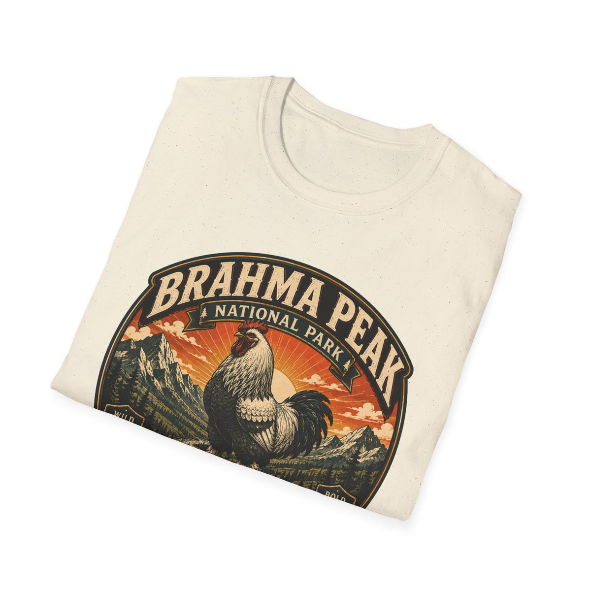 Brahma Peak National Park Brahma T-Shirt — Majestic Mountain Rooster Tee
