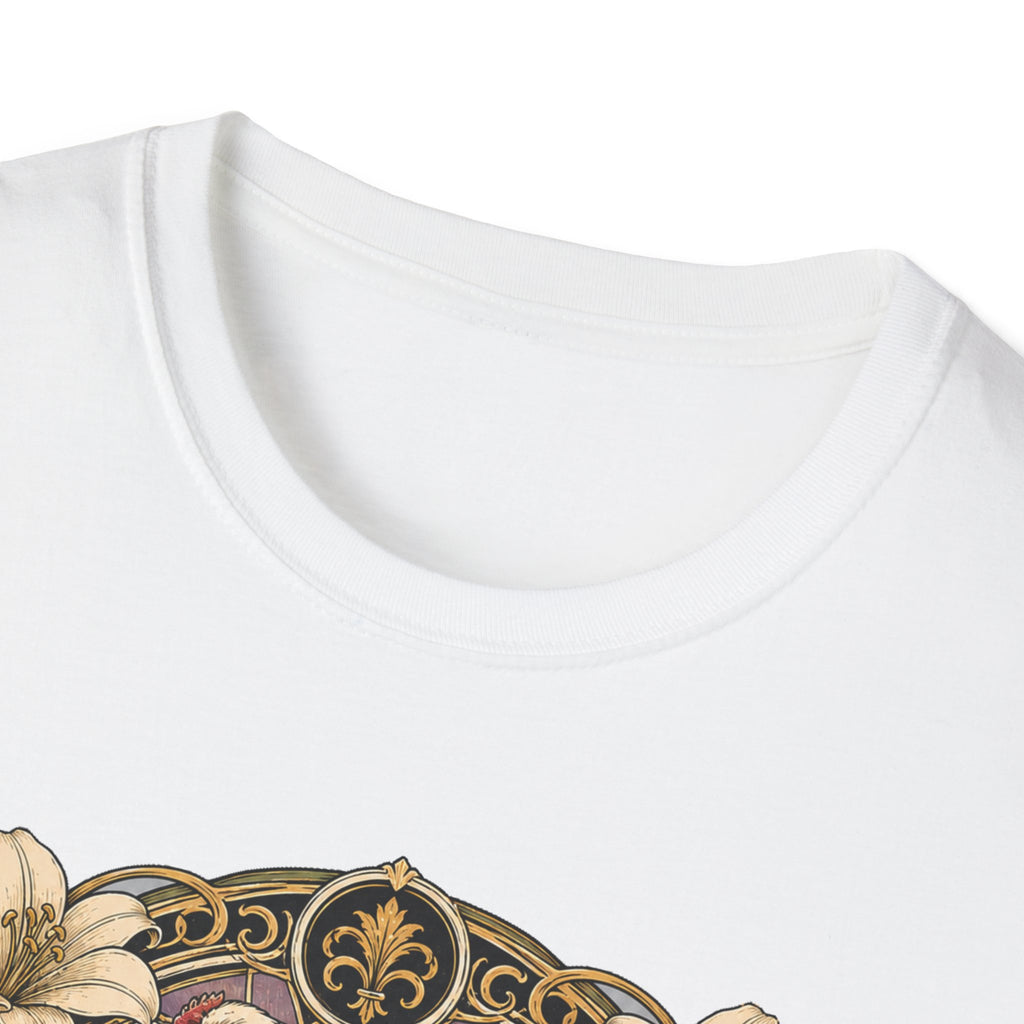 Strength in Grace Brahma Hen T-Shirt — Botanical Rooster Art Tee