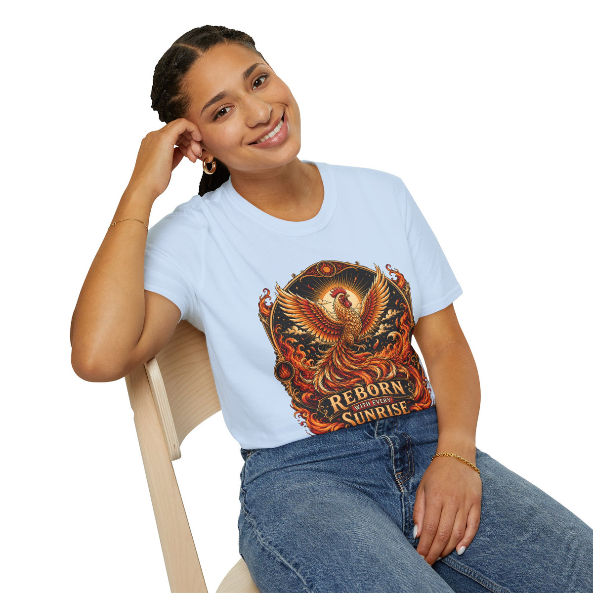Rise With the Sun Rhode Island Red T-Shirt — Phoenix Rooster Tee